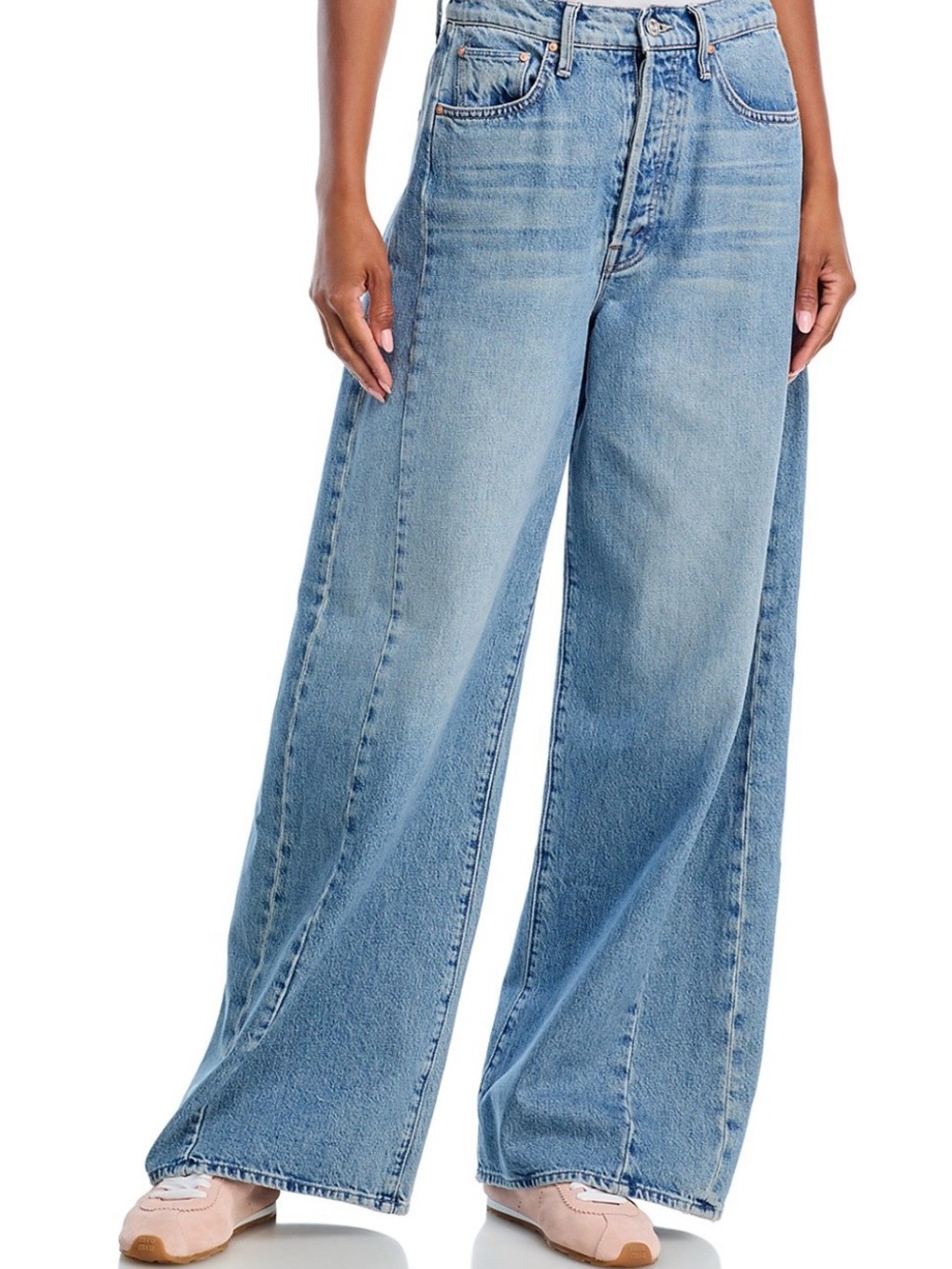 NWOT MOTHER The Pipe Dream Button Sneak Jeans Size 27 Leap at the Chance wash - Picture 2 of 8